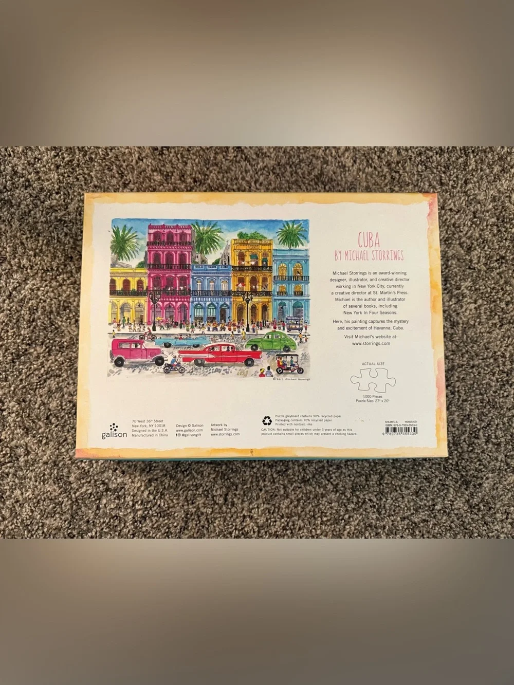 Galison Cuba 1000 Piece Puzzle